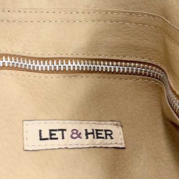 Let & Her Embossed Tote Handbag New - Picture 3 of 15